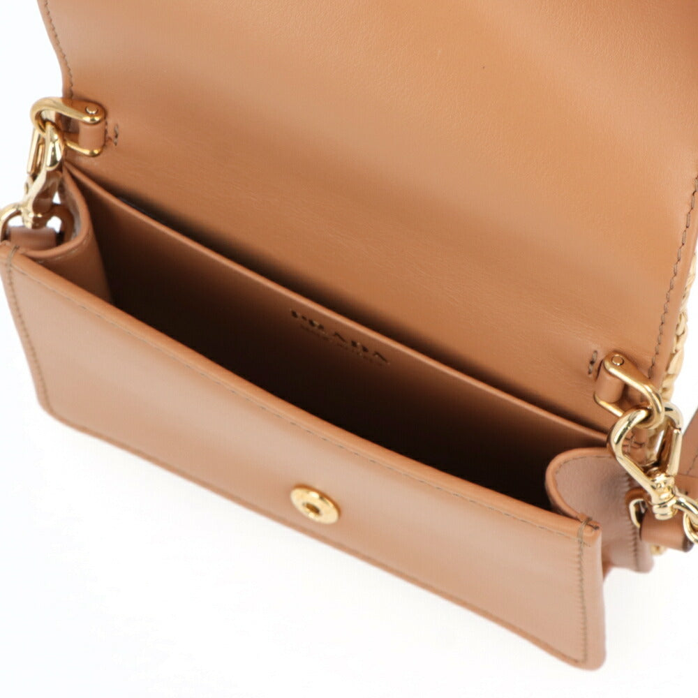 PRADA ショルダーバッグ ベージュ系 ミニバッグ カードケース 1MR024 2CYC