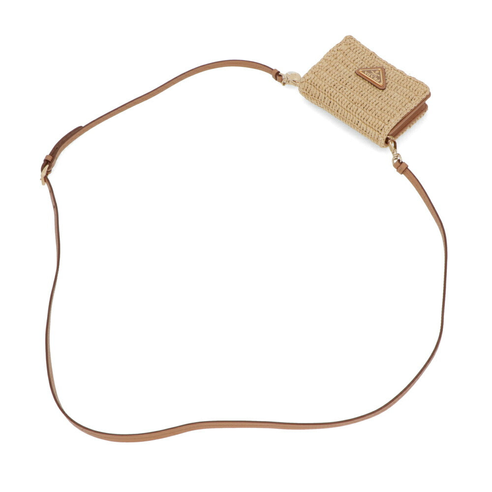 PRADA ショルダーバッグ ベージュ系 ミニバッグ カードケース 1MR024 2CYC