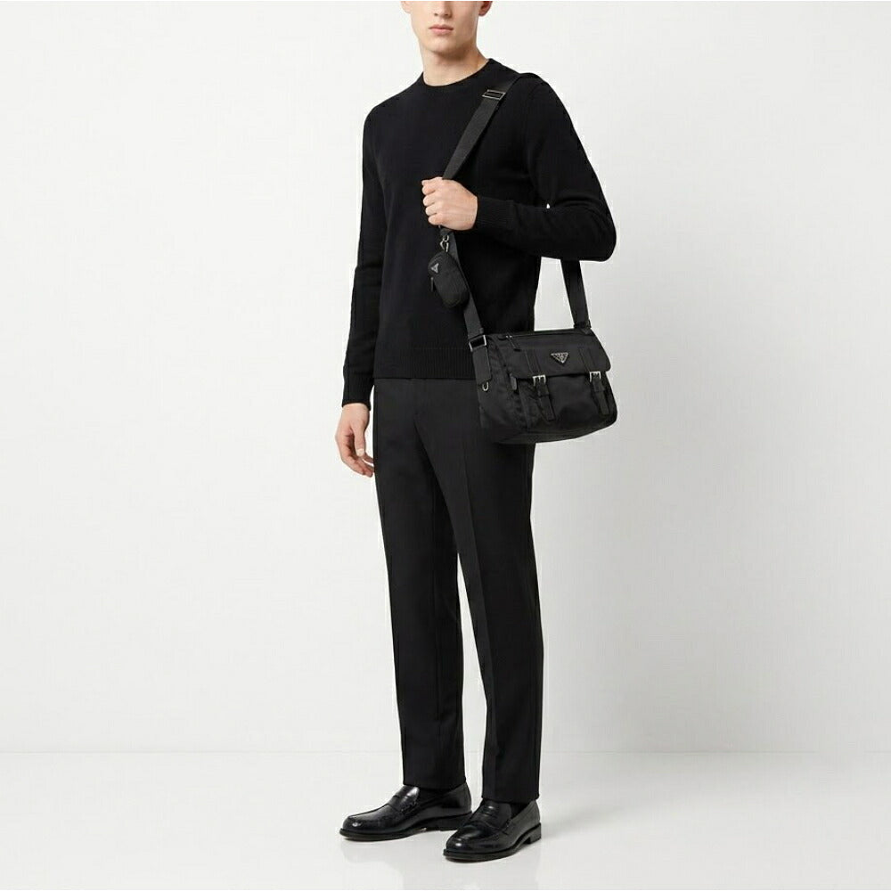 PRADA プラダ ユニセックス バッグ ショルダーバッグ ブラック ファブリック クロスボディバッグ Re-Nylon 1BD953VB1M RV44 F0002