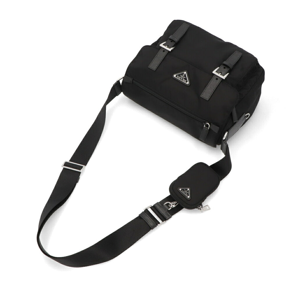 PRADA プラダ ユニセックス バッグ ショルダーバッグ ブラック ファブリック クロスボディバッグ Re-Nylon 1BD953VB1M RV44 F0002