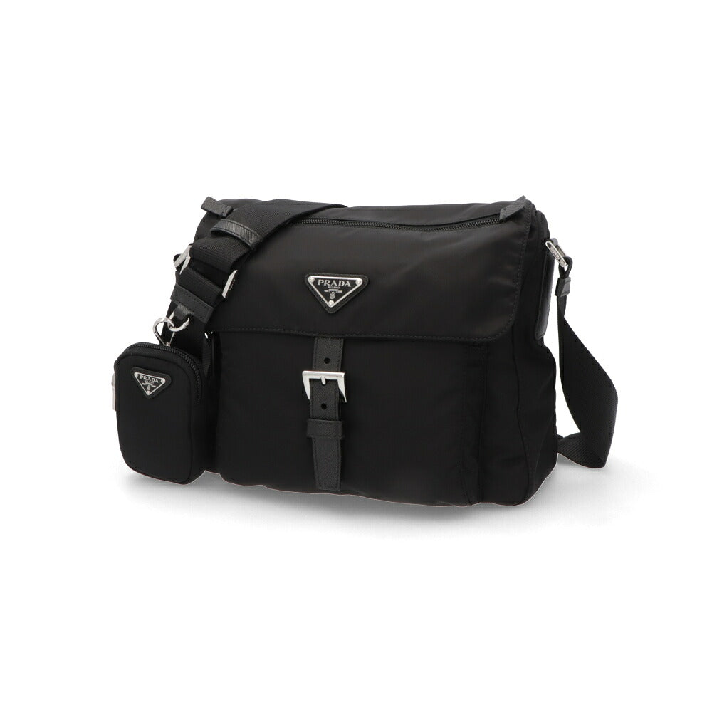 PRADA プラダ ユニセックス バッグ ショルダーバッグ ブラック ナイロン Re-Nylon クロスボディバッグ メッセンジャーバッグ 1BD994VB1M RV44 F0002