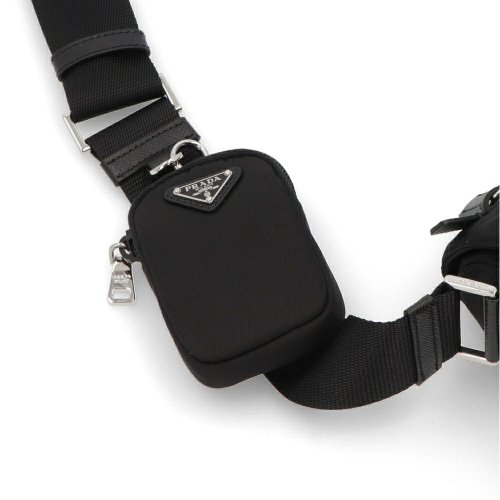PRADA プラダ ユニセックス バッグ ショルダーバッグ ブラック ナイロン Re-Nylon クロスボディバッグ メッセンジャーバッグ 1BD994VB1M RV44 F0002
