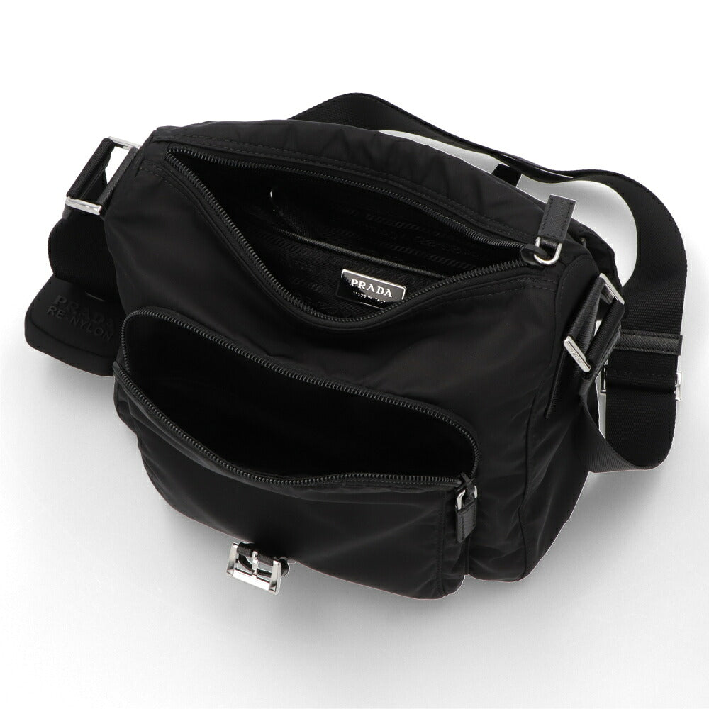 PRADA プラダ ユニセックス バッグ ショルダーバッグ ブラック ナイロン Re-Nylon クロスボディバッグ メッセンジャーバッグ 1BD994VB1M RV44 F0002
