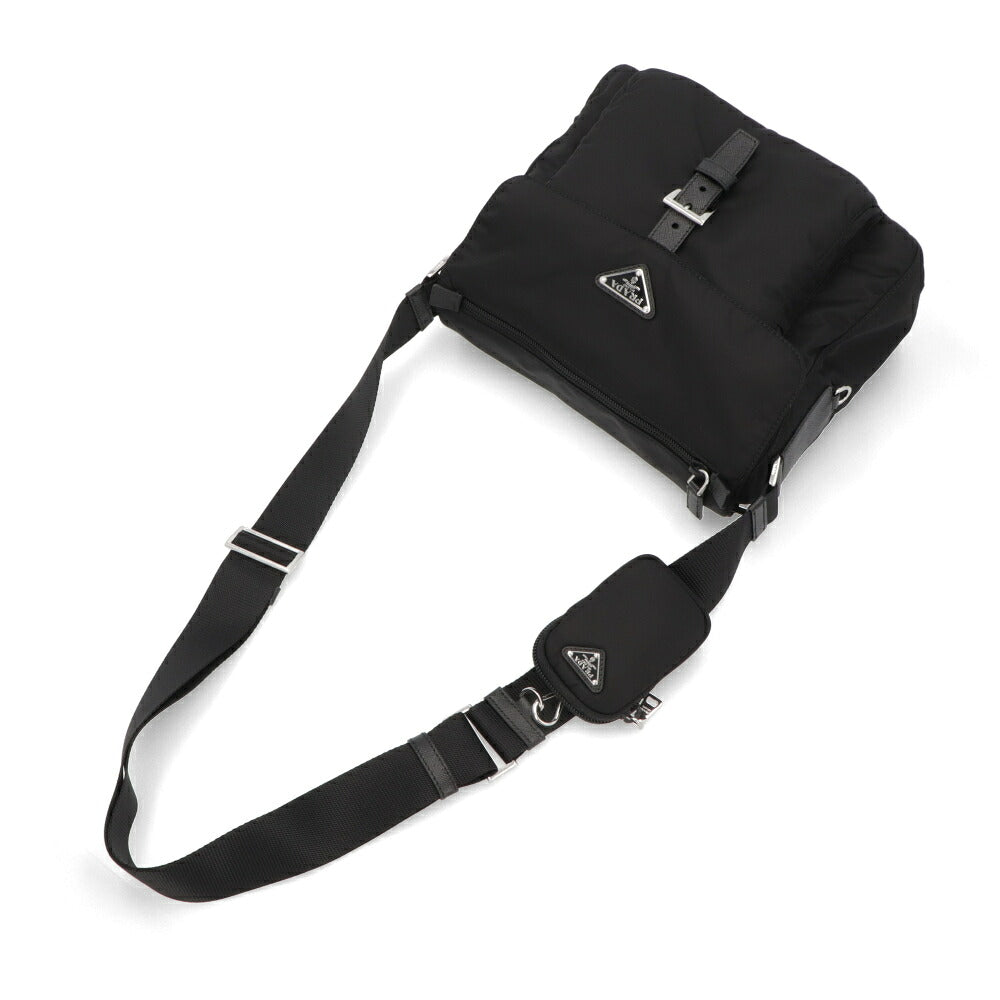 PRADA プラダ ユニセックス バッグ ショルダーバッグ ブラック ナイロン Re-Nylon クロスボディバッグ メッセンジャーバッグ 1BD994VB1M RV44 F0002