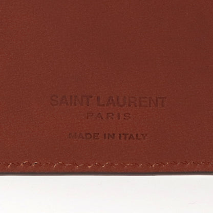 サンローラン SAINTLAURENT 長財布 メンズ ポリウレタン ポリエステル コットン カーフスキンレザー 二つ折り モノグラム 小銭入れ付き