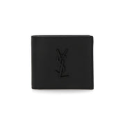 サンローラン SAINT LAURENT 財布 二つ折り財布 メンズ  ブラック カーフレザー カサンドラ ミニ財布 小銭入れなし 453276