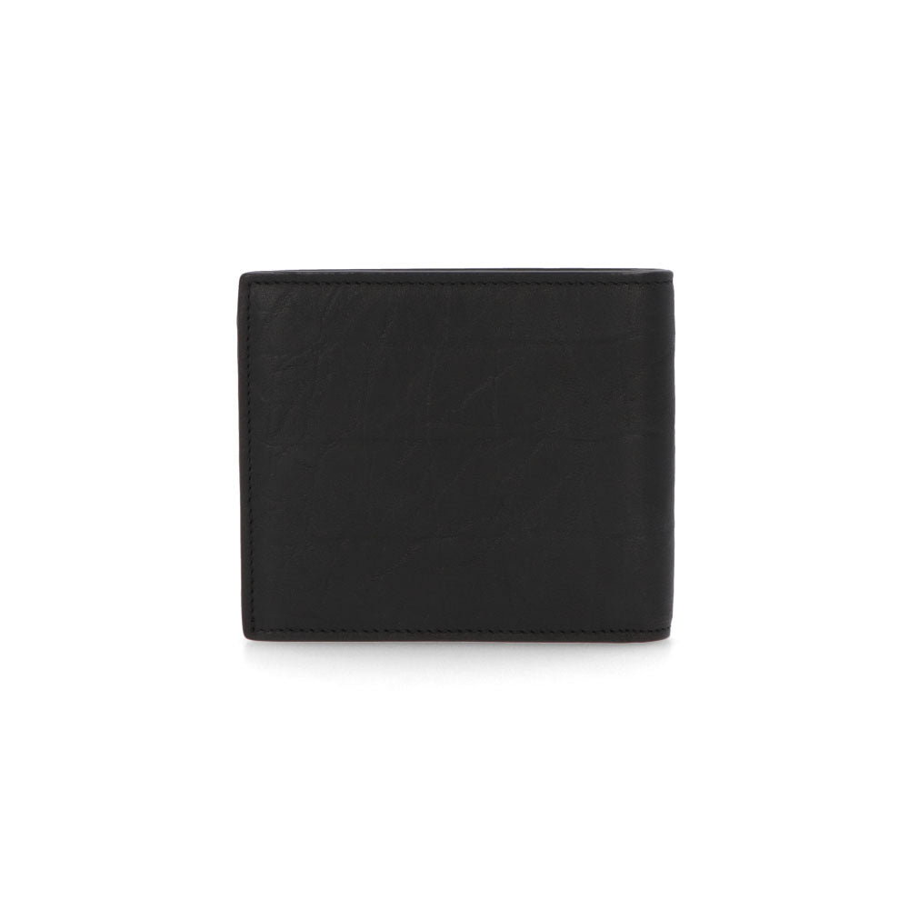 SAINT LAURENT サンローラン メンズ 財布 三つ折り財布 ブラック カサンドラロゴ 小銭入れなし 453276 C9H0U