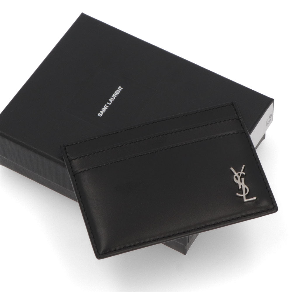 SAINT LAURENT サンローラン メンズ 雑貨 カードケース・名刺入れ ブラック ロゴ 607603