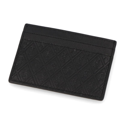 サンローラン SAINT LAURENT 雑貨 カードケース レディース ブラック カーフレザー YSLロゴ カサンドラロゴ 総柄 シンプル 647148 18G1Z