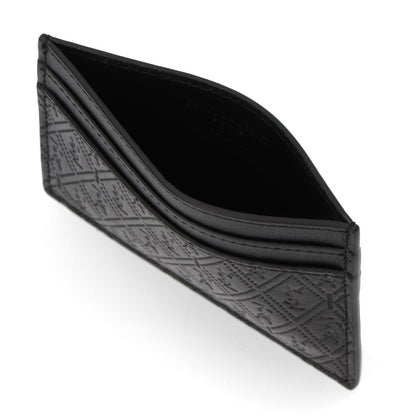 サンローラン SAINT LAURENT 雑貨 カードケース レディース ブラック カーフレザー YSLロゴ カサンドラロゴ 総柄 シンプル 647148 18G1Z