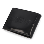 SAINT LAURENT 二つ折り財布 パテントレザー ロゴ