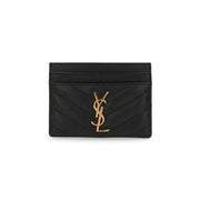 SAINT LAURENT カードケース ブラック キルティング カサンドラロゴ  423291 BOW01