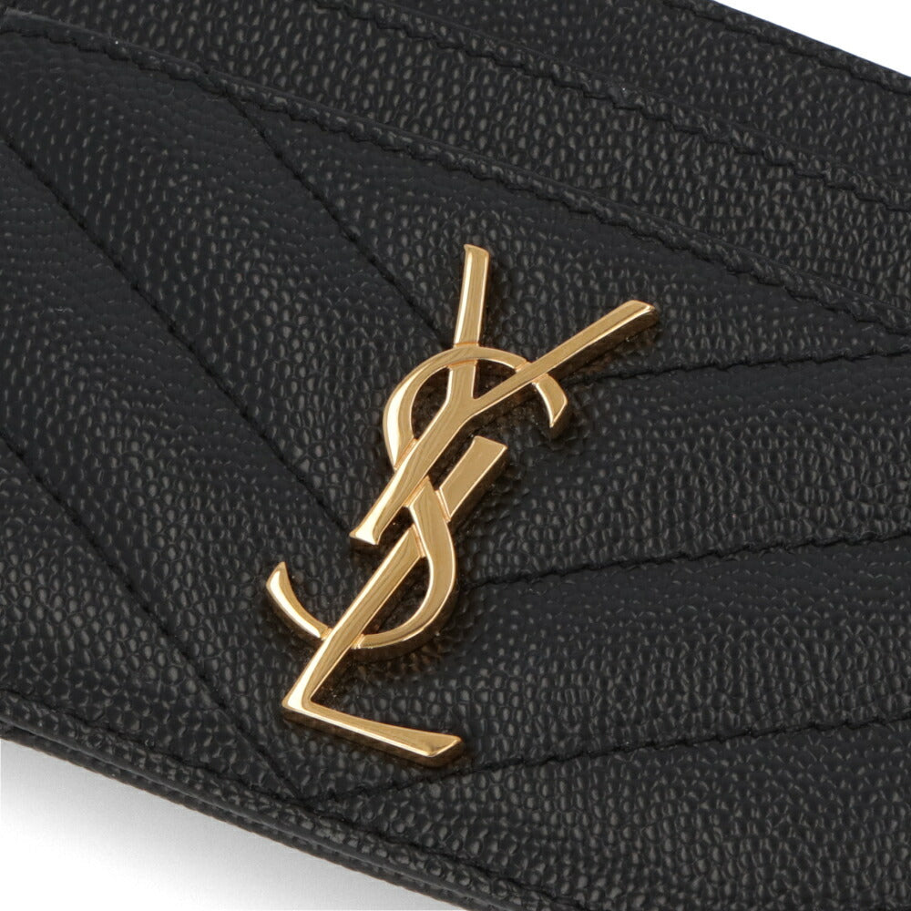 SAINT LAURENT カードケース ブラック キルティング カサンドラロゴ  423291 BOW01