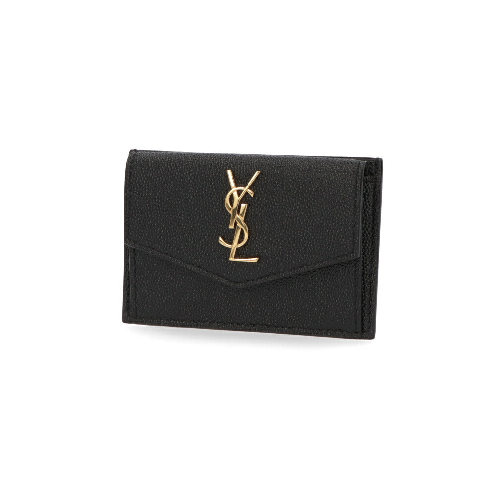SAINT LAURENT カードケース ブラック フラグメントケース カサンドラロゴ ミニ財布 582305 1GF0J