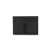 サンローラン SAINT LAURENT 雑貨 カードケース ユニセックス  ブラック カーフレザー カサンドラロゴ パスケース 485631
