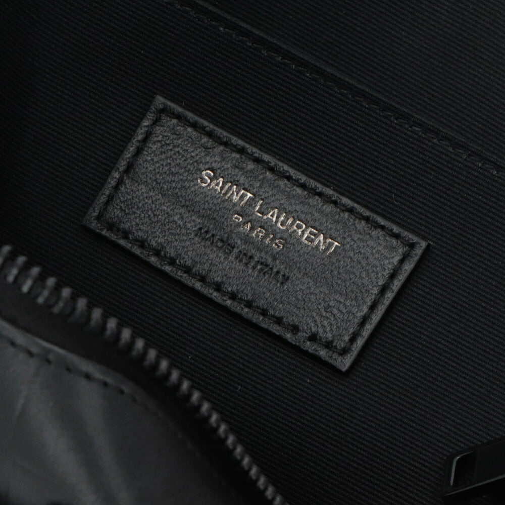 サンローラン SAINT LAURENT バッグ クラッチバッグ ユニセックス  ブラック レザー クロコ型押し タブレットホルダー 667686