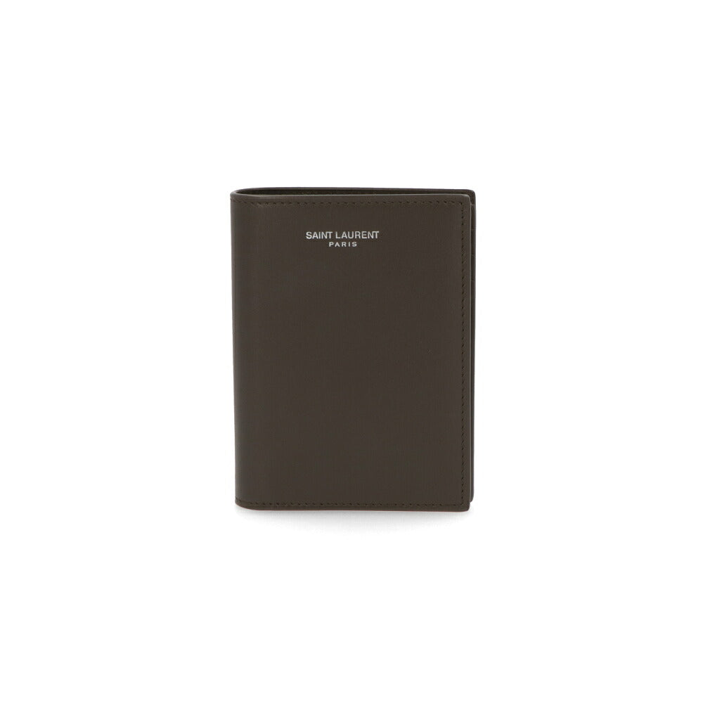 SAINT LAURENT サンローラン メンズ 財布 二つ折り財布 カーキ 小銭入れなし 668726 0U90E