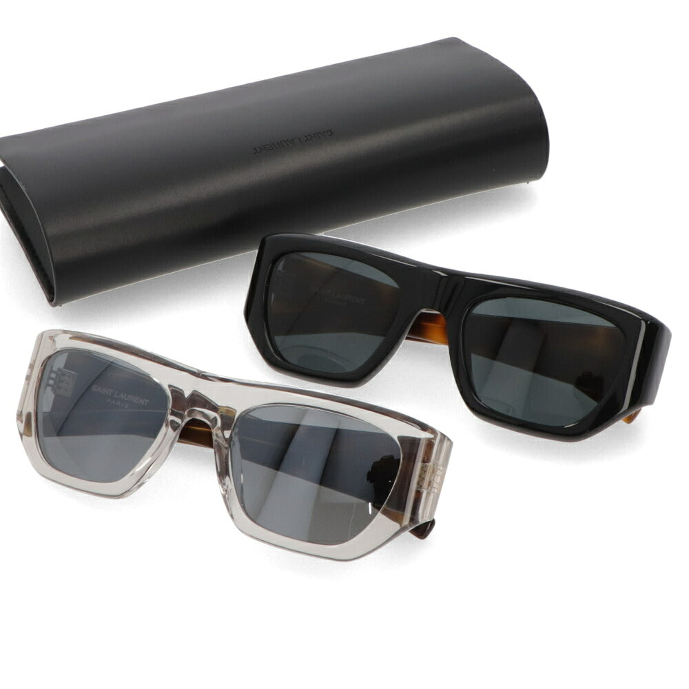 SAINT LAURENT サンローラン ユニセックス アイウェア サングラス ブラックフレーム クリアフレーム べっ甲 スクエア型 810815 Y9956