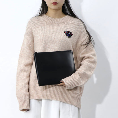 サンローラン SAINTLAURENT バッグ クラッチバッグ ユニセックス ブラック レザー ロゴ YSLイニシャル ビジネスバッグ ipadケース