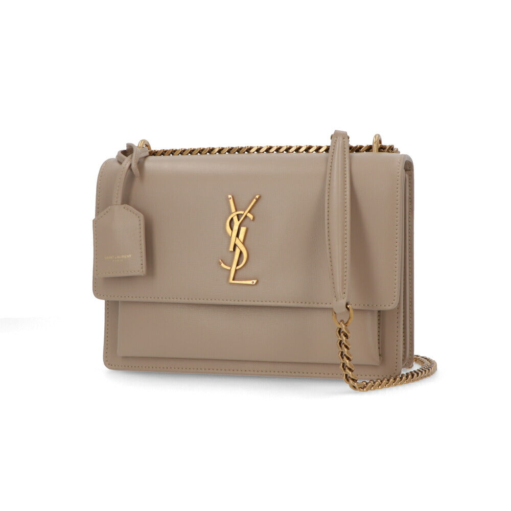SAINT LAURENT ショルダーバッグ ブラック ベージュブラウン SUNSET サンセット クロスボディバッグ カサンドラロゴ 442906 D420W