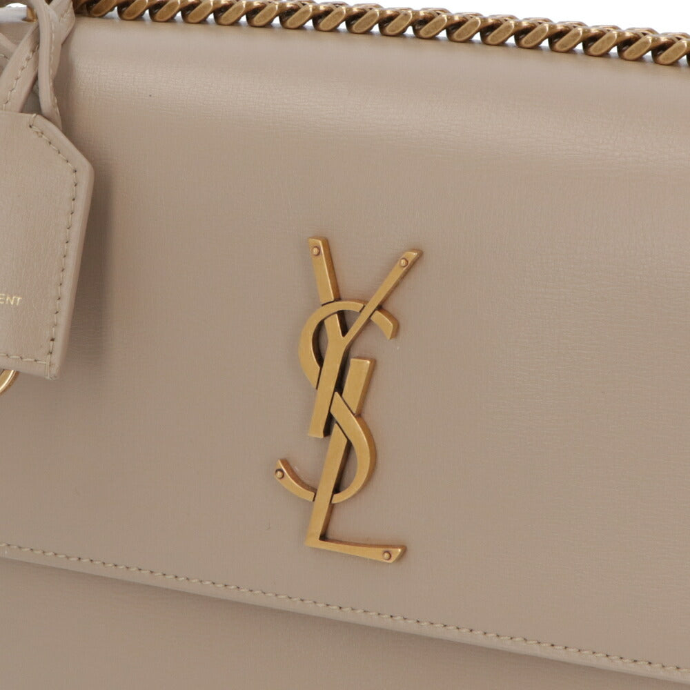 SAINT LAURENT ショルダーバッグ ブラック ベージュブラウン SUNSET サンセット クロスボディバッグ カサンドラロゴ 442906 D420W