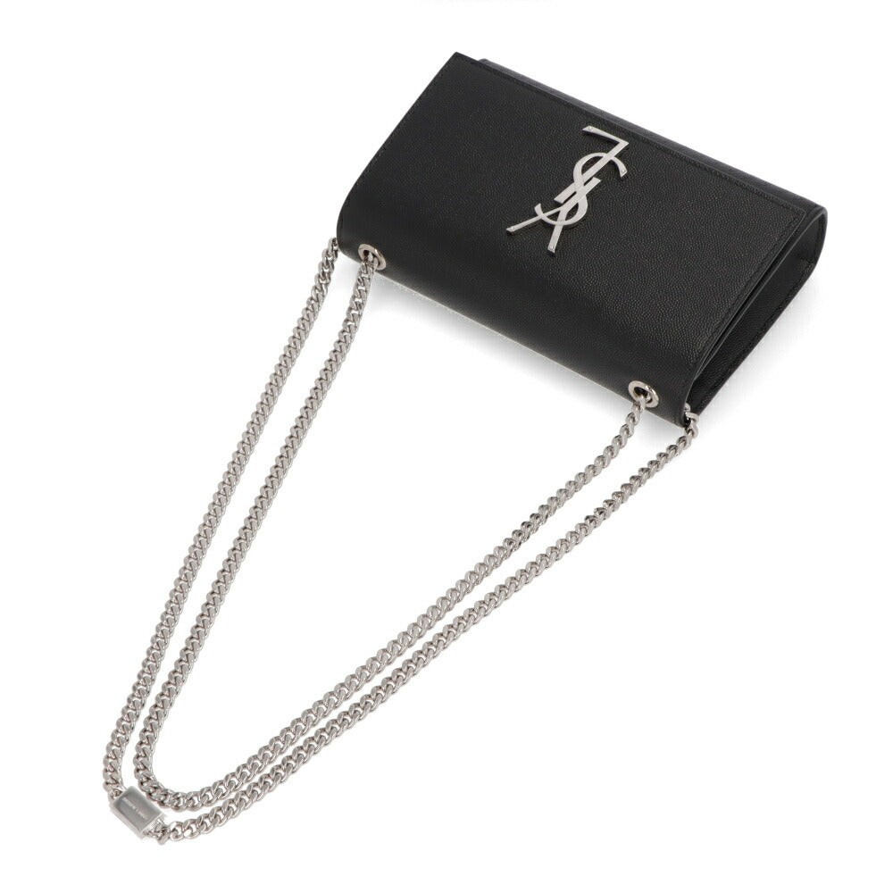 SAINT LAURENT ショルダーバッグ ブラック チェーンバッグ クロスボディバッグ カサンドラロゴ 469390 BOW0N