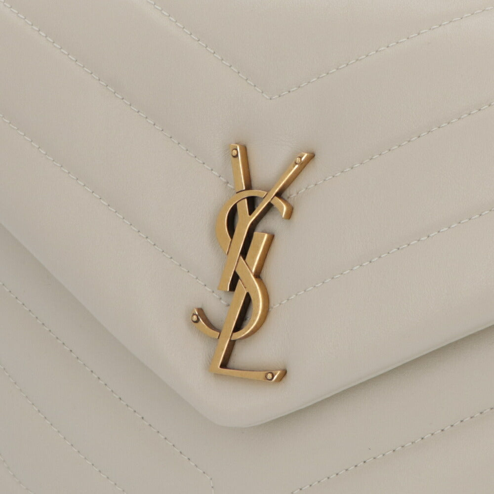SAINT LAURENT ショルダーバッグ ベージュ クリーム キルティング クロスボディバッグ カサンドラロゴ 494699 DV727