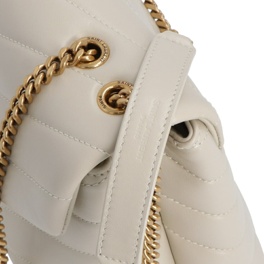 SAINT LAURENT ショルダーバッグ ベージュ クリーム キルティング クロスボディバッグ カサンドラロゴ 494699 DV727