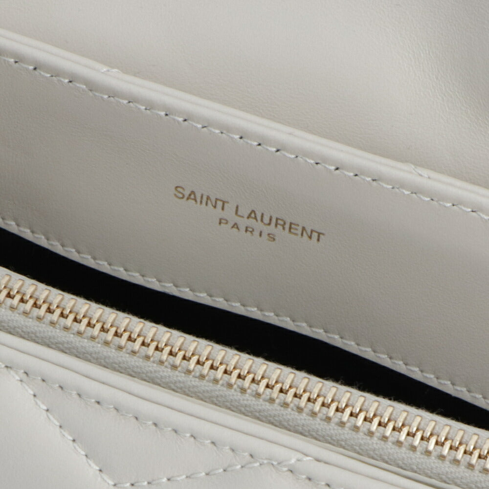 SAINT LAURENT ショルダーバッグ ベージュ クリーム キルティング クロスボディバッグ カサンドラロゴ 494699 DV727