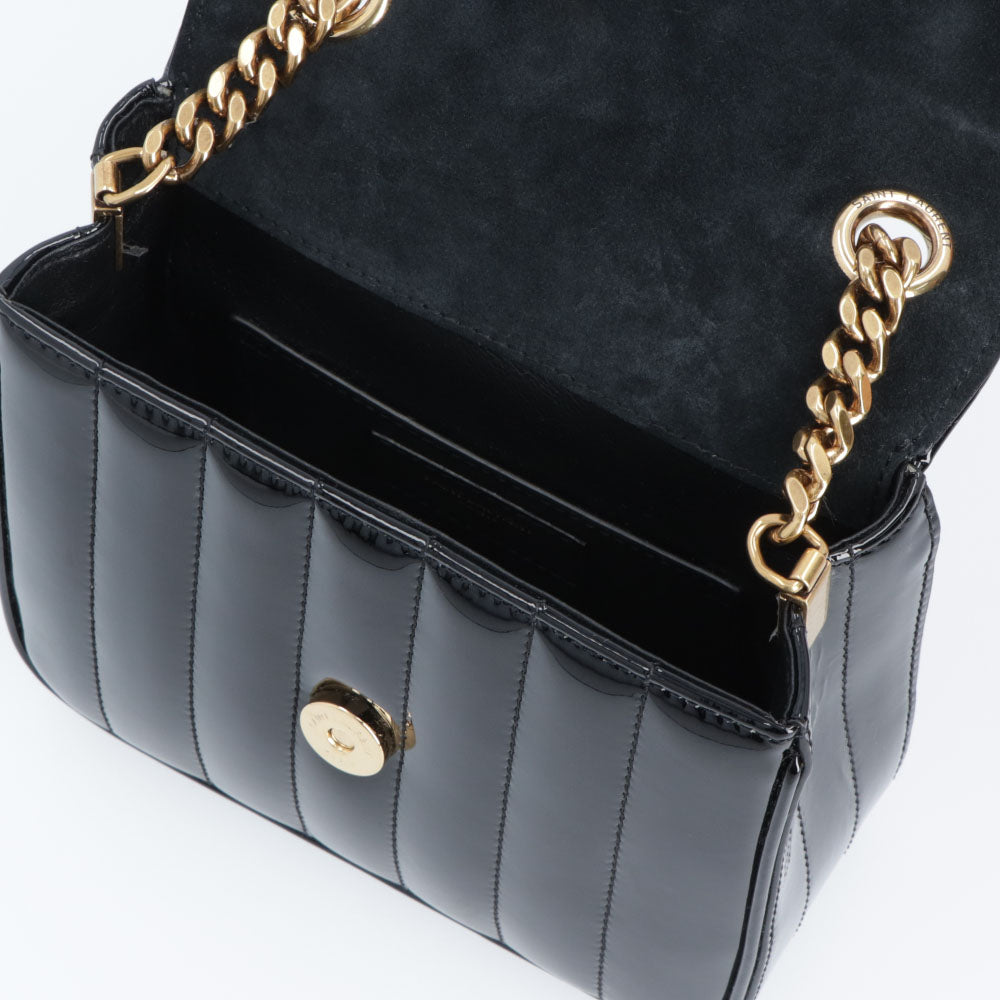 サンローラン SAINT LAURENT バッグ ショルダーバッグ レディース VICKY S ヴィッキー スモール ブラック パテント レザー ロゴ ミニバッグ チェーンショルダー  538439 0UF07