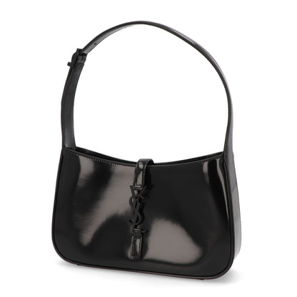 サンローラン SAINT LAURENT バッグ ハンドバッグ レディース サンカセット ブラック パテント レザー ホーボーバッグ スムーススキン 鞄 カサンドラロゴ 肩掛け 657228 AAB9G