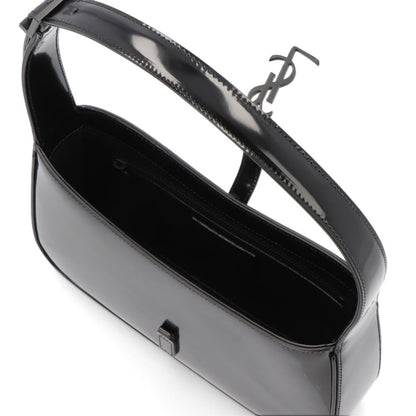 サンローラン SAINT LAURENT バッグ ハンドバッグ レディース サンカセット ブラック パテント レザー ホーボーバッグ スムーススキン 鞄 カサンドラロゴ 肩掛け 657228 AAB9G