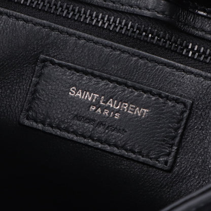サンローラン SAINT LAURENT バッグ ハンドバッグ レディース サンカセット ブラック パテント レザー ホーボーバッグ スムーススキン 鞄 カサンドラロゴ 肩掛け 657228 AAB9G