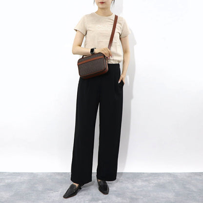 サンローラン SAINT LAURENT バッグ ショルダーバッグ レディース CAMERA BAG カメラケース ダークブラウン レザー カサンドラロゴ モノグラム 669957 FABLK