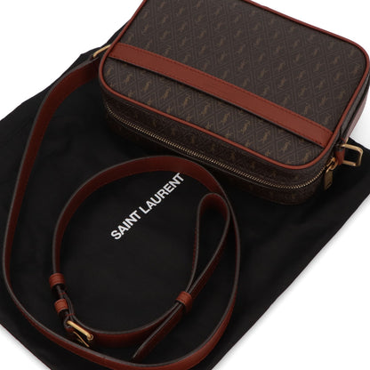 サンローラン SAINT LAURENT バッグ ショルダーバッグ レディース CAMERA BAG カメラケース ダークブラウン レザー カサンドラロゴ モノグラム 669957 FABLK