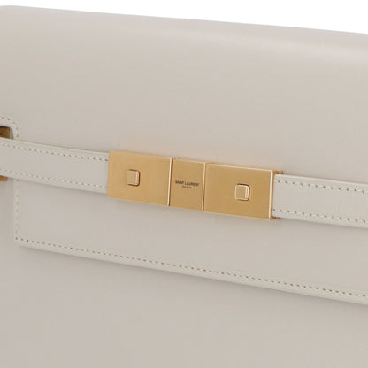 サンローラン SAINT LAURENT バッグ ハンドバッグ レディース MANHATTAN マンハッタン オフホワイト カーフ レザー クラッチバッグ 2way ロゴ 鞄 ゴールド金具 無地 シンプル 675626 0SX0W
