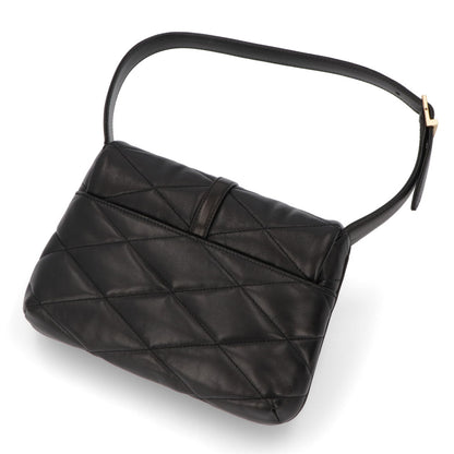 サンローラン SAINT LAURENT バッグ ハンドバッグ レディース LE 57 ブラック オフホワイト ラムスキン ショルダーバッグ 2way カサンドラロゴ キルティング 698567 AAAO0