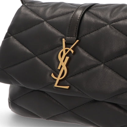 サンローラン SAINT LAURENT バッグ ハンドバッグ レディース LE 57 ブラック オフホワイト ラムスキン ショルダーバッグ 2way カサンドラロゴ キルティング 698567 AAAO0