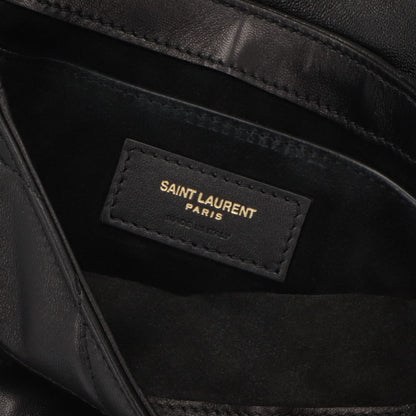 サンローラン SAINT LAURENT バッグ ハンドバッグ レディース LE 57 ブラック オフホワイト ラムスキン ショルダーバッグ 2way カサンドラロゴ キルティング 698567 AAAO0