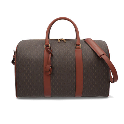 サンローラン SAINT LAURENT バッグ ボストンバッグ レディース DUFFLE BAG ダークブラウン レザー 旅行バッグ ショルダー 大容量 パドロック チャーム付き 708452 FABLK