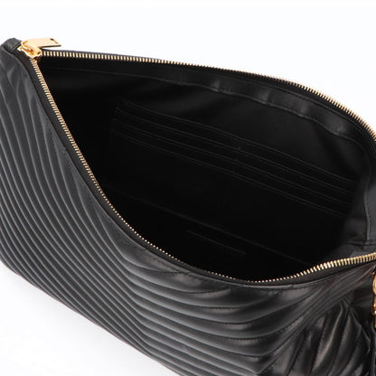サンローラン SAINT LAURENT バッグ クラッチバッグ レディース POUCH MONOGRAM ポーチ モノグラム ブラック カーフレザー カサンドラロゴ A4対応 横型 ストラップ付き 鞄 440222 CWU01