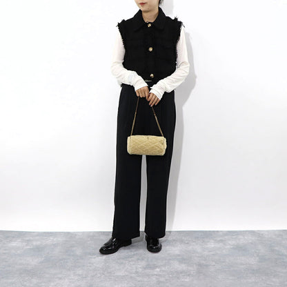 サンローラン SAINT LAURENT バッグ ハンドバッグ レディース TUBE BAG SADE チューブバッグ ベージュ ムートン カサンドラロゴ 鞄 キルティング チェーンショルダー 699703 GAAD1