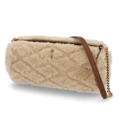 サンローラン SAINT LAURENT バッグ ハンドバッグ レディース TUBE BAG SADE チューブバッグ ベージュ ムートン カサンドラロゴ 鞄 キルティング チェーンショルダー 699703 GAAD1