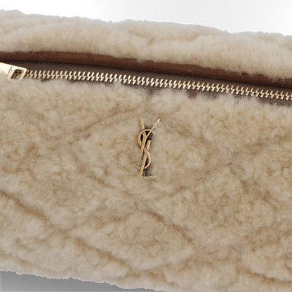 サンローラン SAINT LAURENT バッグ ハンドバッグ レディース TUBE BAG SADE チューブバッグ ベージュ ムートン カサンドラロゴ 鞄 キルティング チェーンショルダー 699703 GAAD1