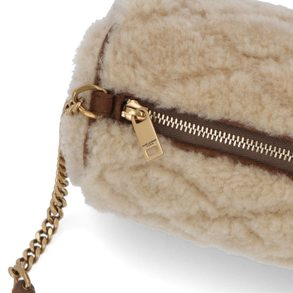 サンローラン SAINT LAURENT バッグ ハンドバッグ レディース TUBE BAG SADE チューブバッグ ベージュ ムートン カサンドラロゴ 鞄 キルティング チェーンショルダー 699703 GAAD1