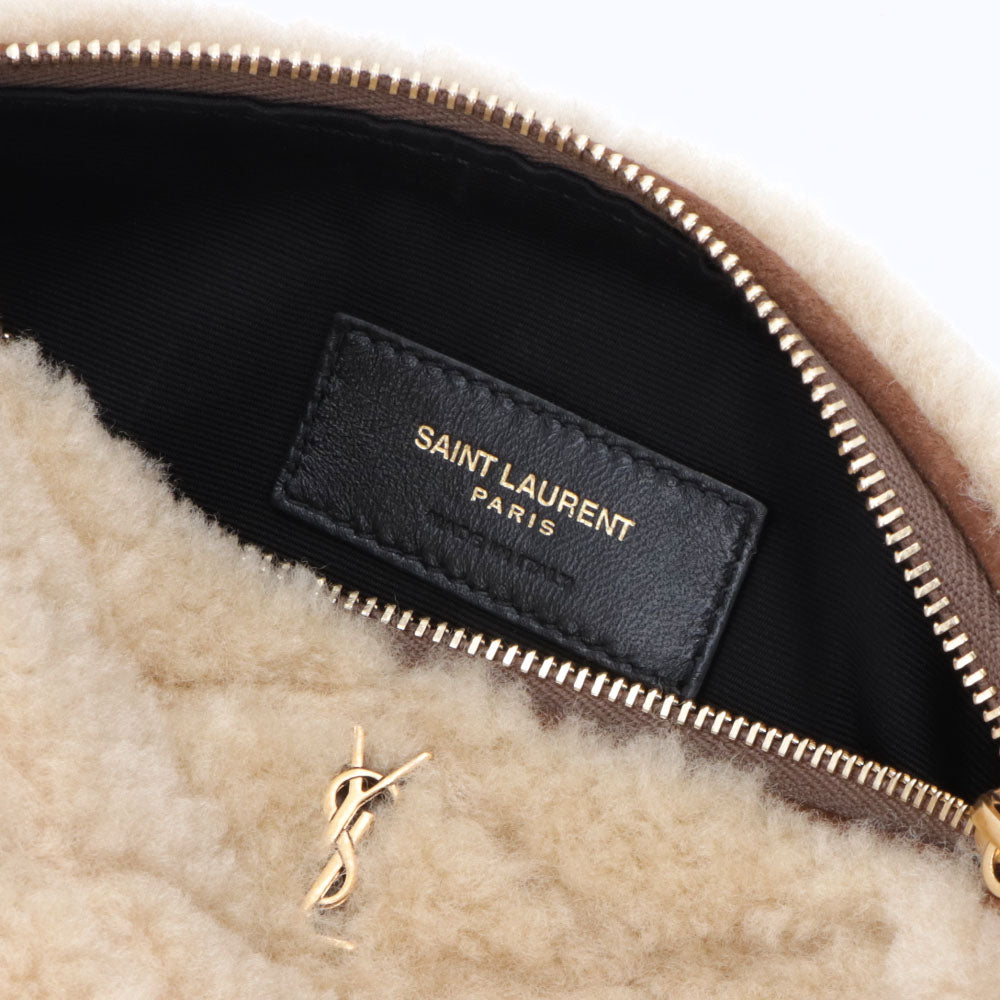 サンローラン SAINT LAURENT バッグ ハンドバッグ レディース TUBE BAG SADE チューブバッグ ベージュ ムートン カサンドラロゴ 鞄 キルティング チェーンショルダー 699703 GAAD1