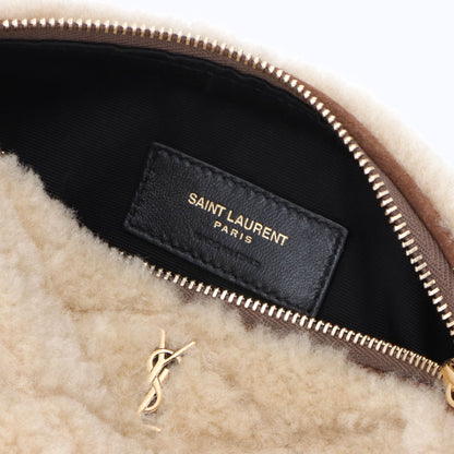 サンローラン SAINT LAURENT バッグ ハンドバッグ レディース TUBE BAG SADE チューブバッグ ベージュ ムートン カサンドラロゴ 鞄 キルティング チェーンショルダー 699703 GAAD1