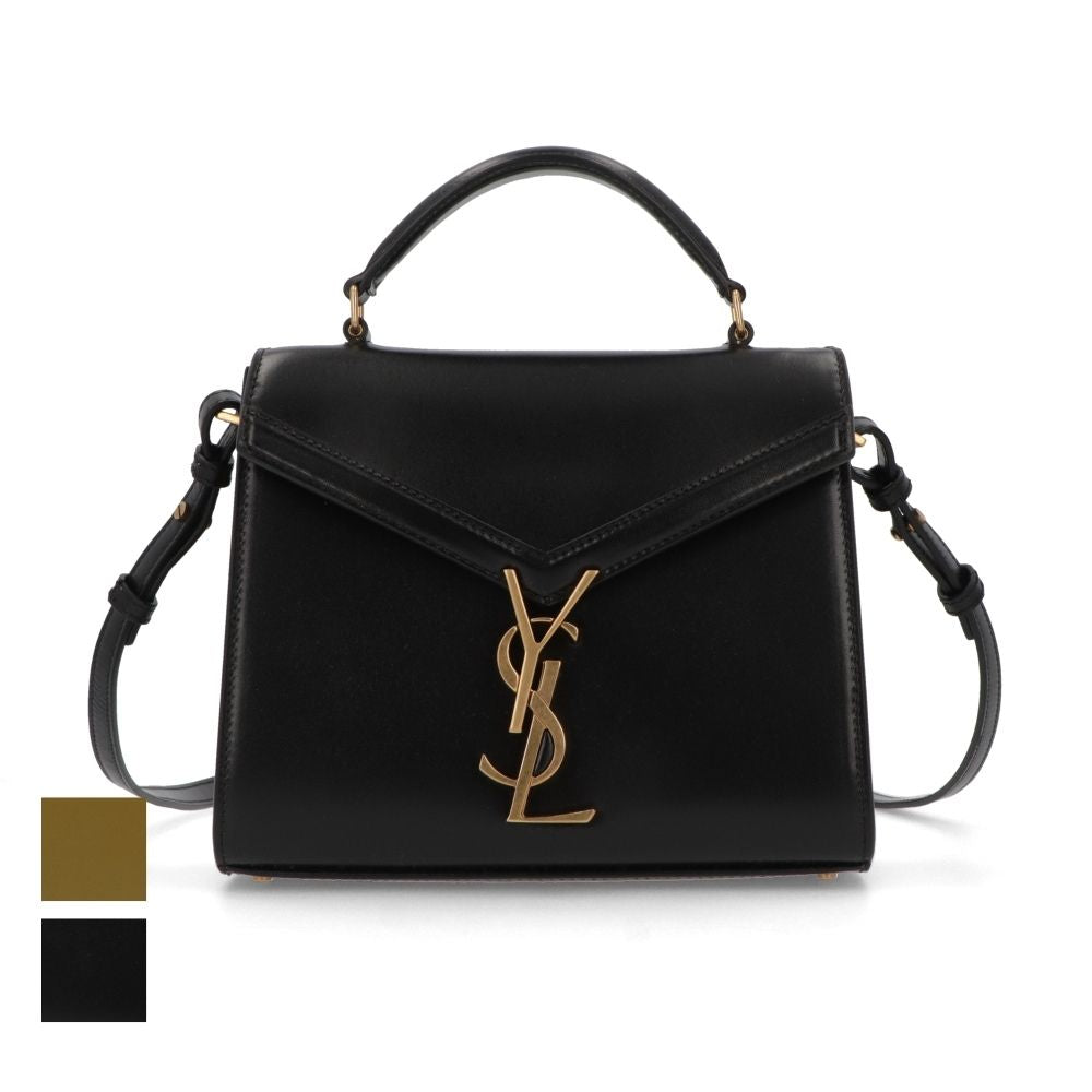 サンローラン SAINT LAURENT バッグ ハンドバッグ レディース  ブラック アーミーグリーン レザー ショルダーバッグ カサンドラロゴ 623930