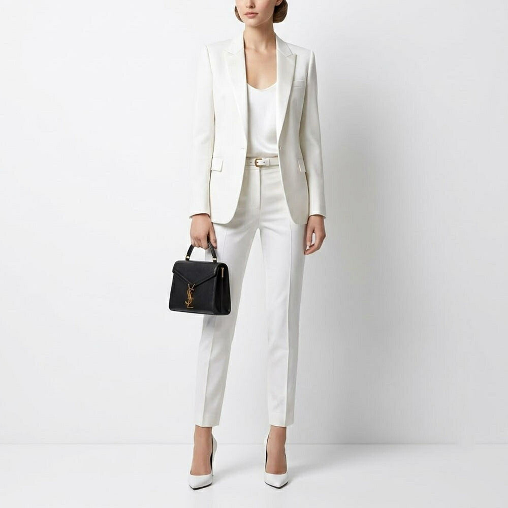 サンローラン SAINT LAURENT バッグ ハンドバッグ レディース  ブラック アーミーグリーン レザー ショルダーバッグ カサンドラロゴ 623930