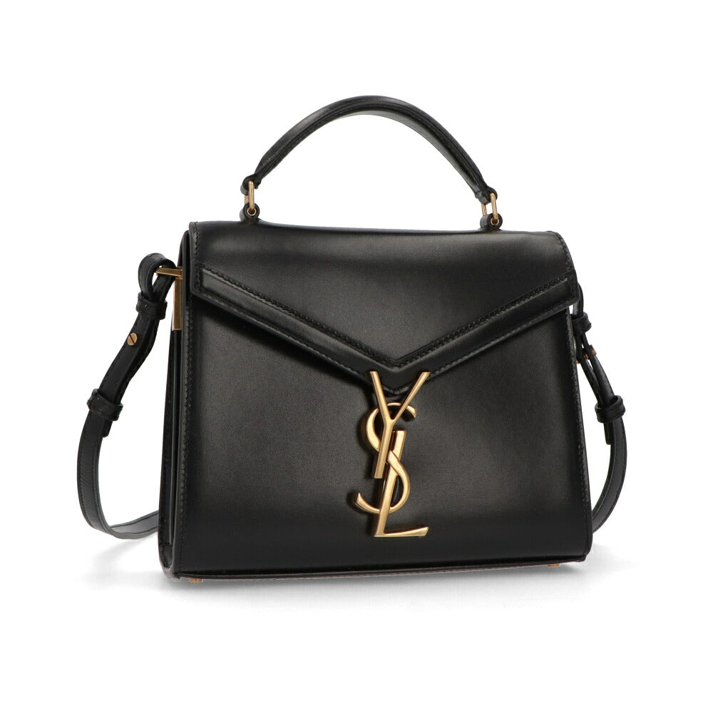 サンローラン SAINT LAURENT バッグ ハンドバッグ レディース  ブラック アーミーグリーン レザー ショルダーバッグ カサンドラロゴ 623930